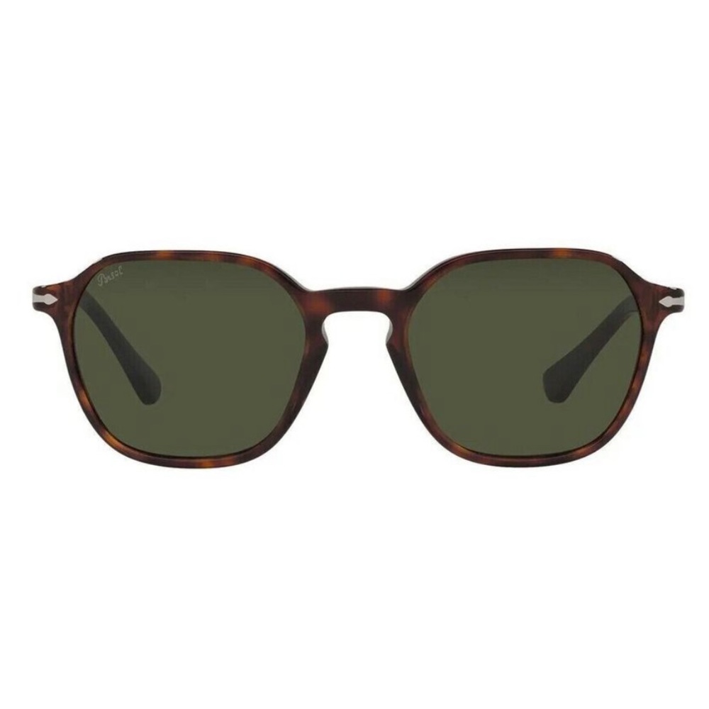 Persol 3256S Havana Brown Tortoise Frame Green Lens Sunglasses